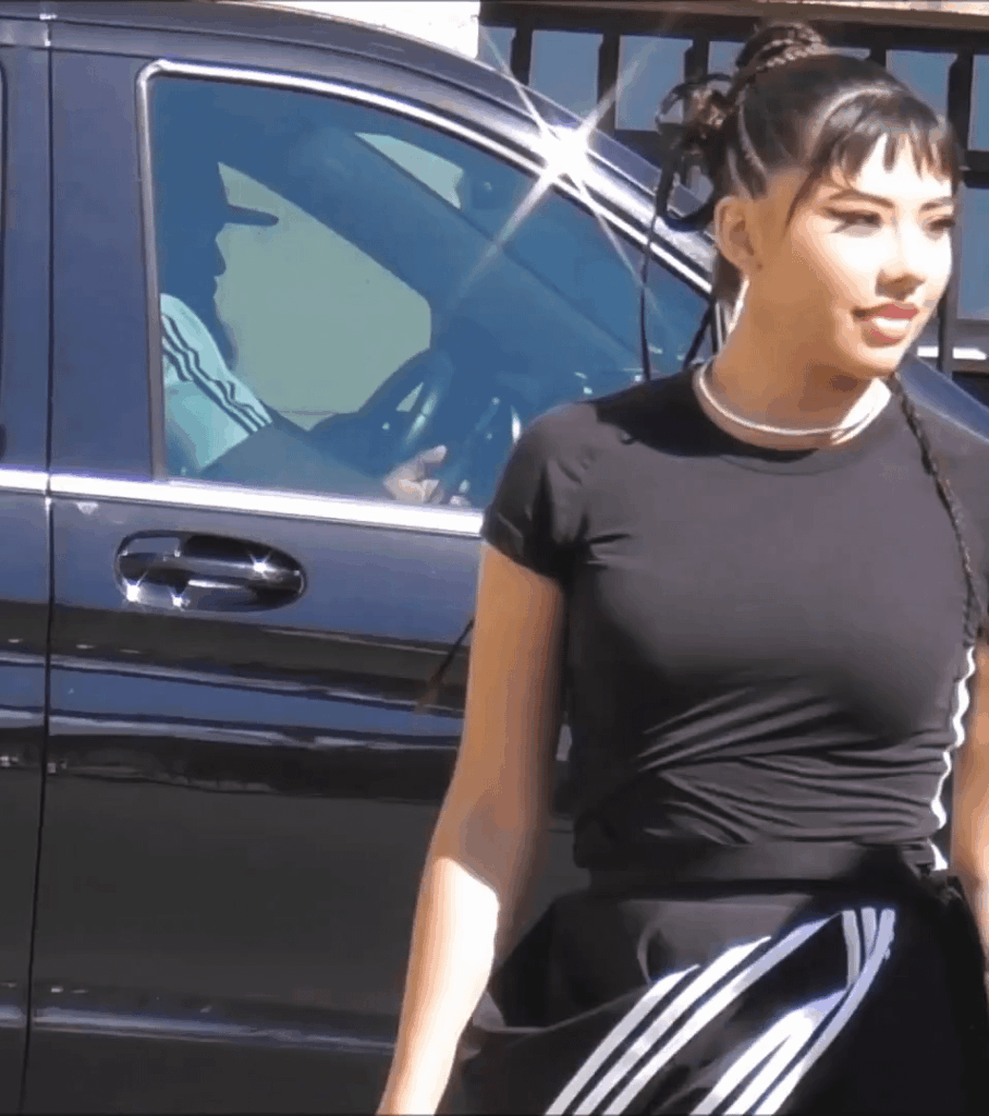 Xochitl Gomez arrives at the Adidas Y-3 presentation during Paris Fashion Week, June 2025