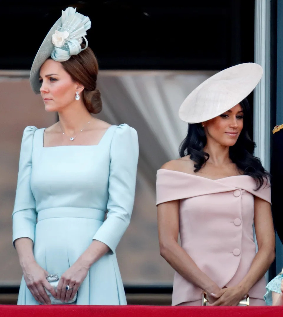Kate Middleton and Meghan Markle on the balcony