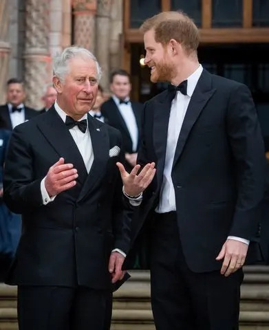 Getty Prince Charles and Prince Harry on April 4, 2019