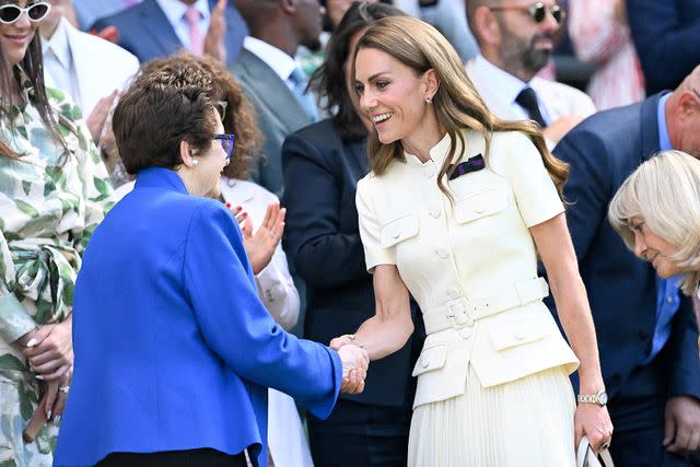KIRILL KUDRYAVTSEV/AFP via Getty Billie Jean King and Kate Middleton attend Wimbledon on July 12, 2025