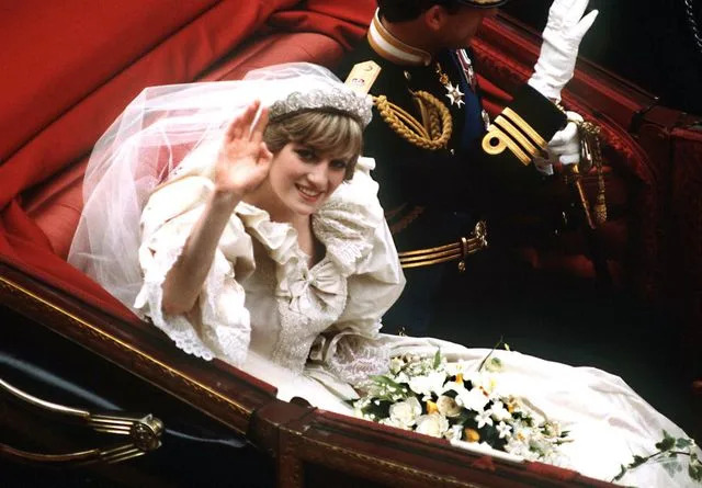 Getty Princess Diana wearing the Spencer tiara on her July 29, 1981 wedding day