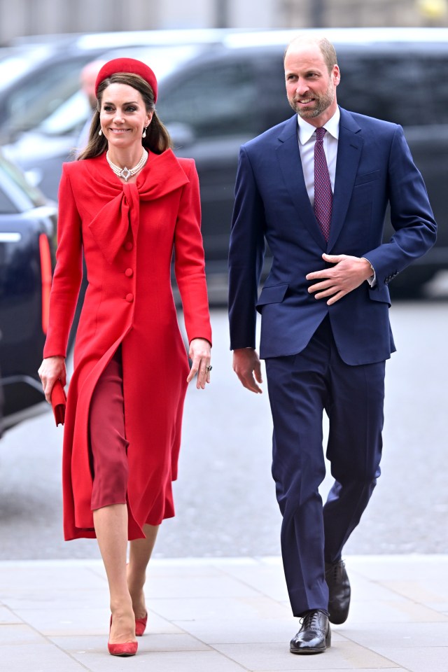 Prince William and Catherine, Princess of Wales, walking together.