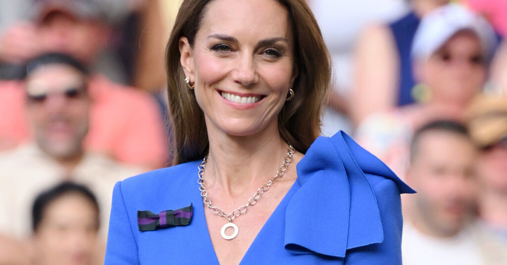 Kate Middleton Wore Brown Heels With a Blue Dress to Wimbledon Kate Middleton Wore Brown Heels With a Blue Dress to Wimbledon
