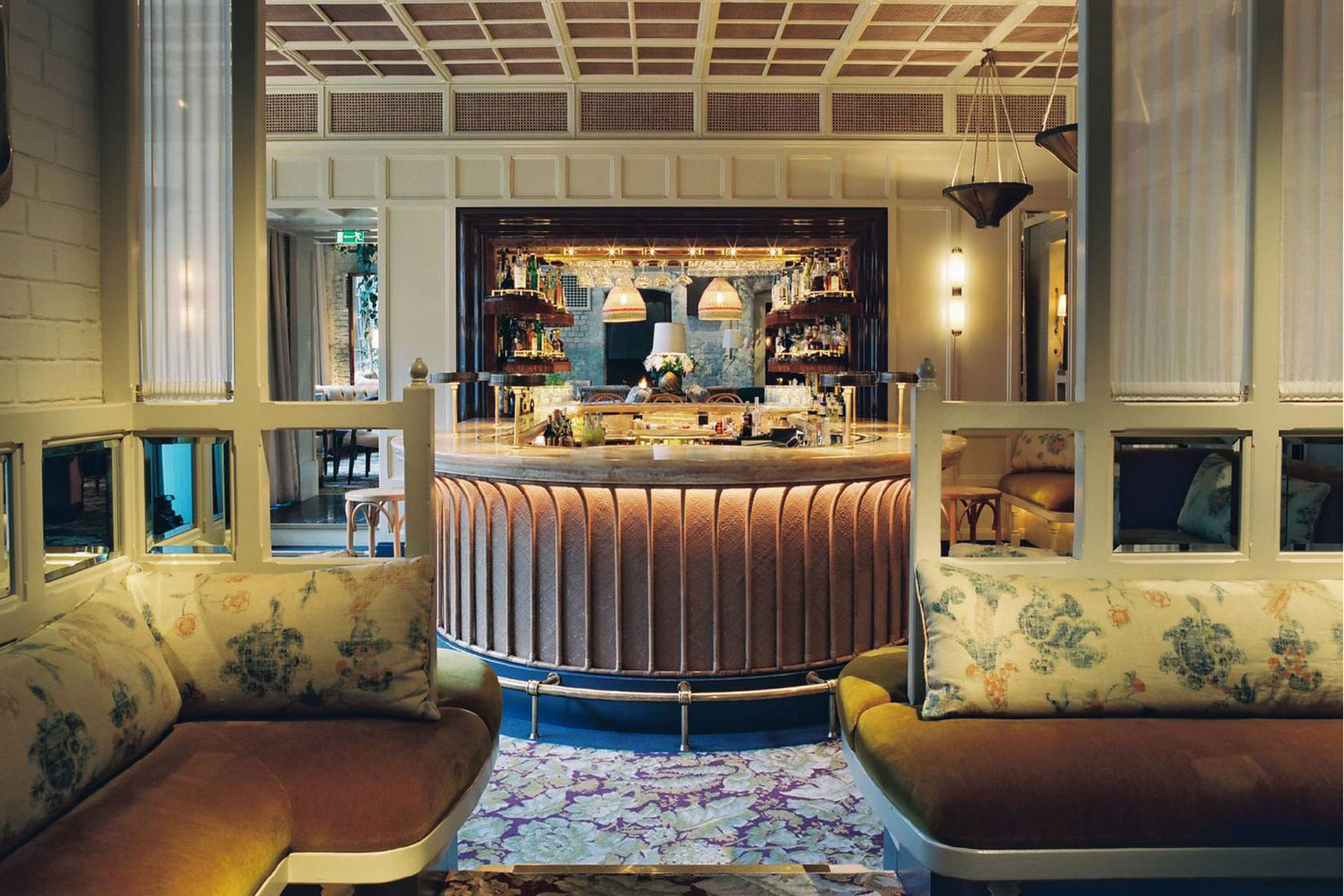 Bar interior of Chiltern Firehouse
