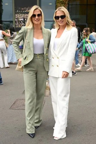 Getty Amelia Spencer and Eliza Spencer at Wimbledon on July 2, 2024