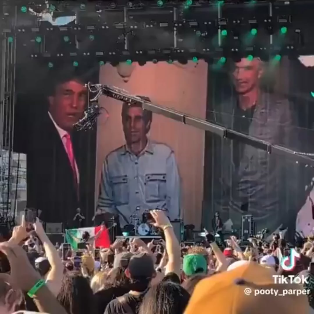 Dropkick Murphys play video of Trump and Epstein at their concert