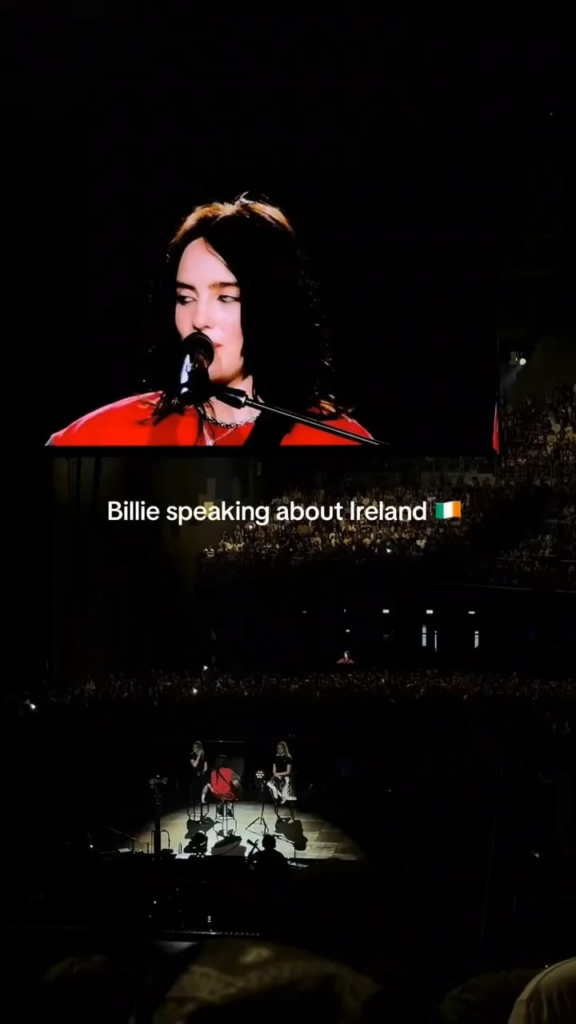 Billie Eilish at Ireland show: “It's really cool to come somewhere and everyone looks exactly like you”