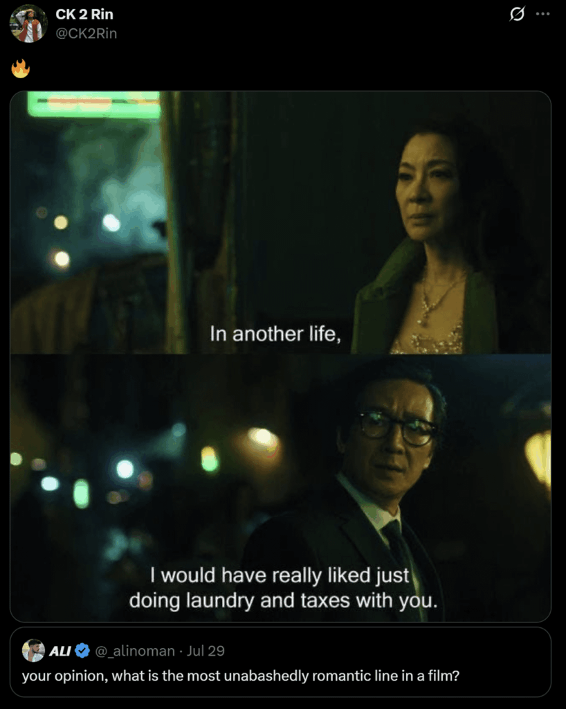 what is the most romantic line in a movie or tv show?