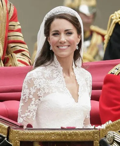 Getty Kate Middleton wearing a Cartier tiara on her April 29, 2011 wedding day