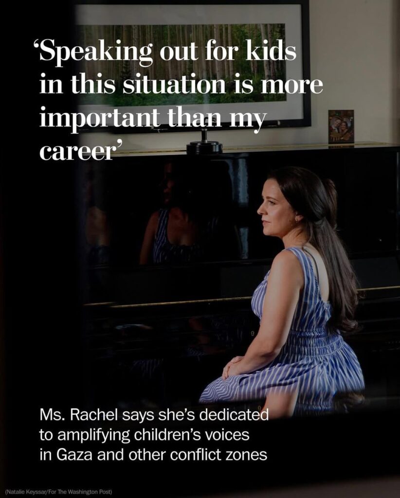 Ms Rachel for The Washington Post, photographed by Natalie Keyssar.