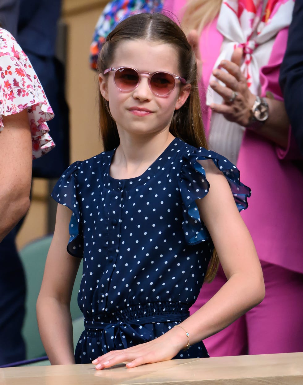 Celebrity Sightings At Wimbledon 2024 - Day 14 london, england july 14: princess charlotte of wales court side of centre court during the mens final on day fourteen of the wimbledon tennis championships at the all england lawn tennis and croquet club on july 14, 2024 in london, england. (photo by karwai tang/wireimage)