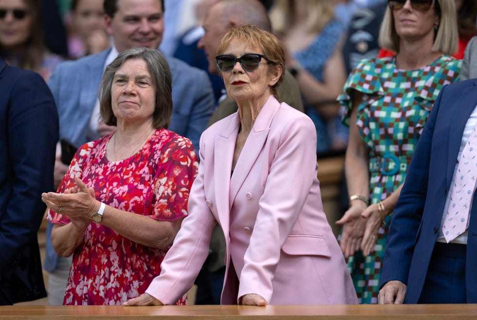 london, england july 3: actress celia imrie watches from the royal box during the gentlemen's singles second round match between novak djokovic of serbia and daniel evans of great britain on day four of the championships wimbledon 2025 at all england lawn tennis and croquet club on july 3, 2025 in london, england. (photo by visionhaus/getty images) ***local caption*** celia imrie london, england july 3: actress celia imrie watches from the royal box during the gentlemen's singles second round match between novak djokovic of serbia and daniel evans of great britain on day four of the championships wimbledon 2025 at all england lawn tennis and croquet club on july 3, 2025 in london, england. (photo by visionhaus/getty images) ***local caption*** celia imrie
