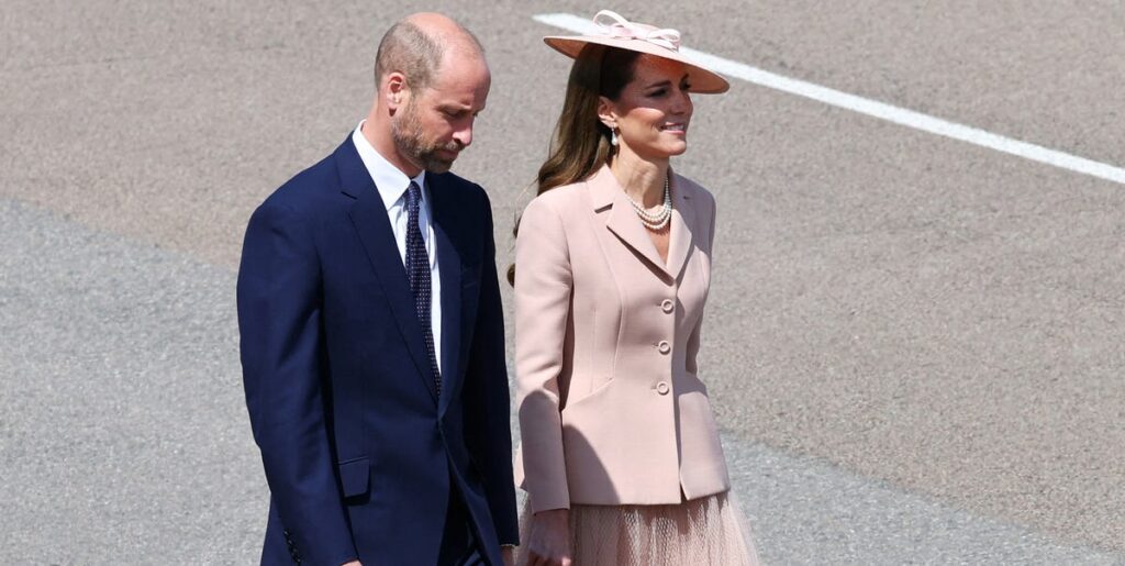 HRH Catherine Wears Pink Tulle Fit For The Princess She Is At Presidential Meeting