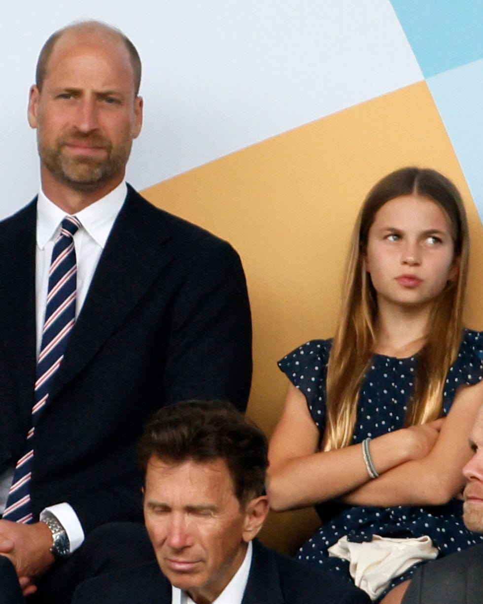 basel, switzerland july 27: aleksander ceferin president of uefa, prince william and princess charlotte of wales in the stand before the uefa womens euro 2025 final match between england and spain at st. jakob park on july 27, 2025 in basel, switzerland. (photo by richard sellers/sportsphoto/allstar via getty images)