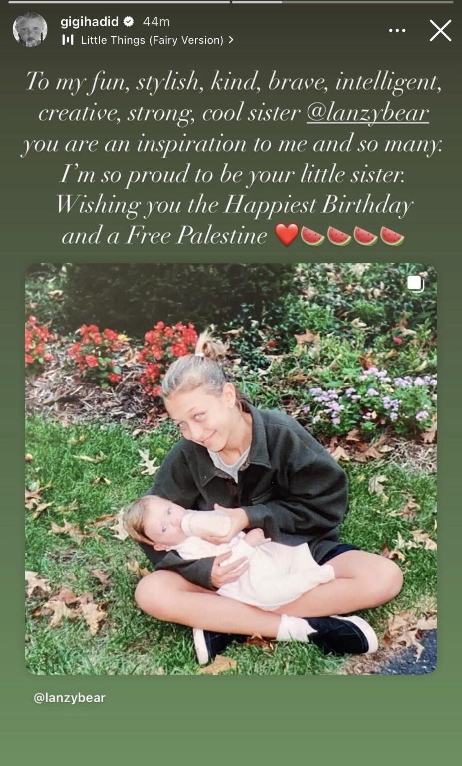 Gigi Hadid wishes her sister Alana Hadid a Happy Birthday on IG