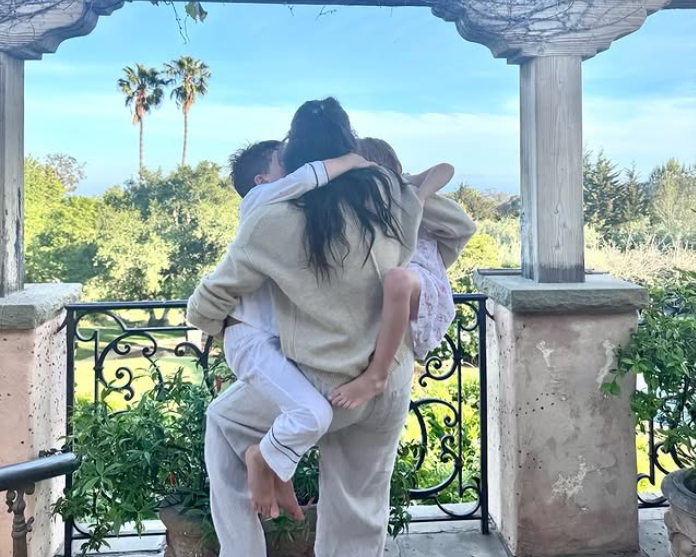 Meghan Markle with her two children, Archie and Lilbet.