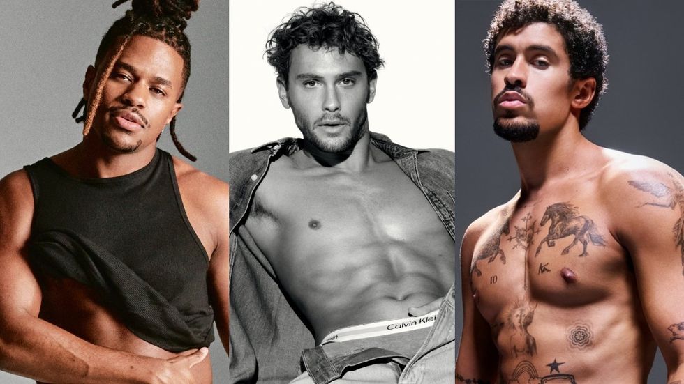 Jeremy Pope; Cooper Koch; Bad Bunny for Calvin Klein
