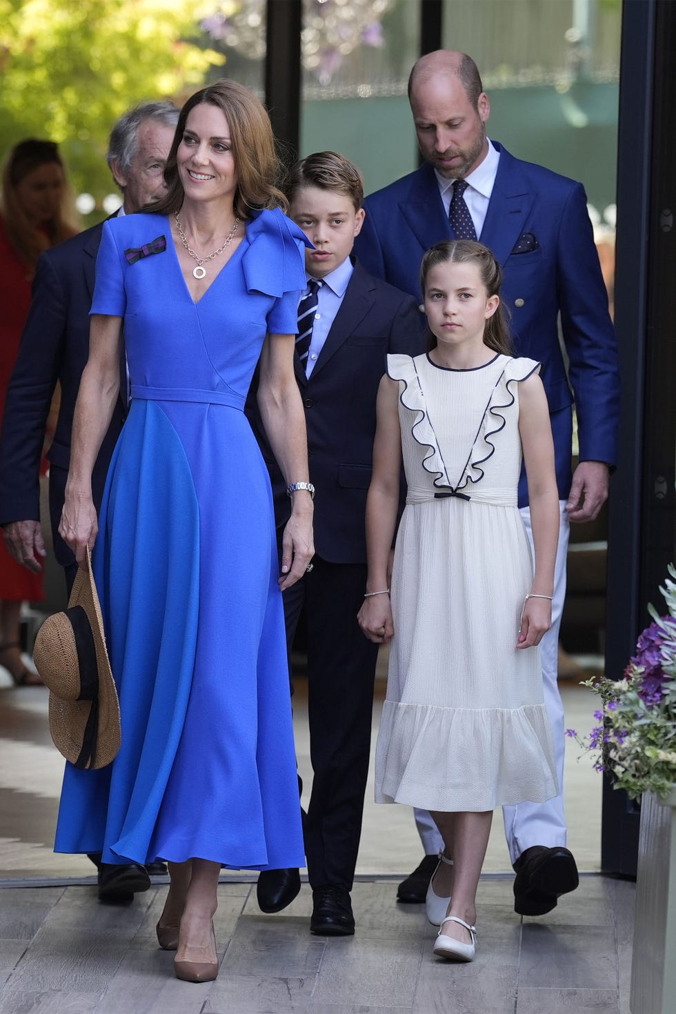 princess of wales, prince william, prince george and princess charlotte at wimbledon princess of wales' family walking into wimbledon 2025
