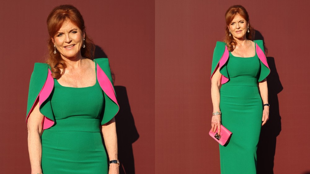 Sarah Ferguson Embraces Color Blocking for Knights of Charity Gala Duchess of York Sarah Ferguson poses for a photocall during the 4th edition of the charity gala 'Knights of Charity' at Château de la Croix-des-Gardes in Cannes on July 17, 2025. (Photo by Valery HACHE / AFP) (Photo by VALERY HACHE/AFP via Getty Images)
