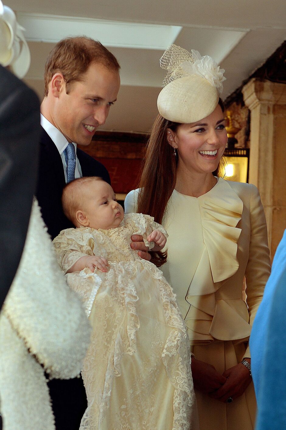 Prince William holding George