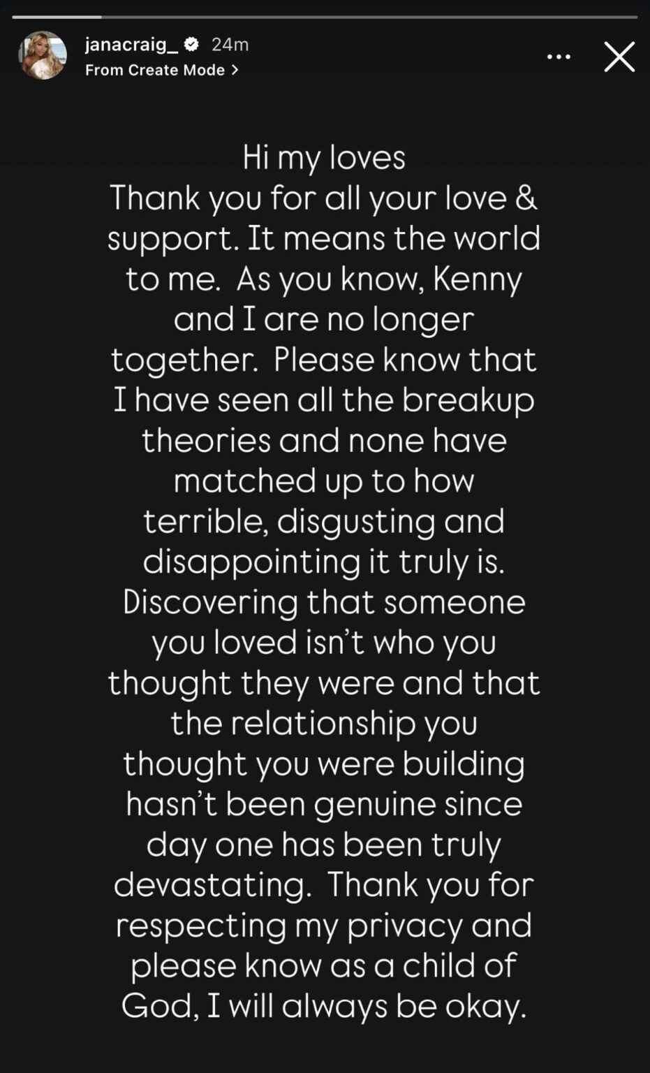 Love Island USA’s JaNa released a statement on breakup with co-star Kenny describing what he did as “terrible, disgusting and disappointing”