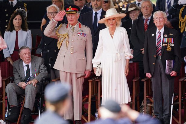 Charles and Camilla at the ceremony to mark the 80th anniversary of VJ Day at the National Memorial Arboretum 