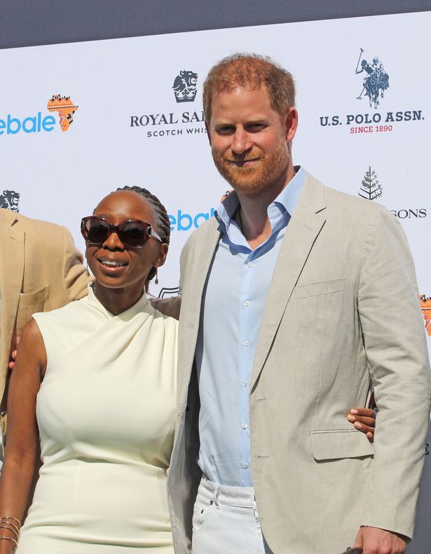 Prince Harry with Sentebale chairwoman Sophie Chandauka