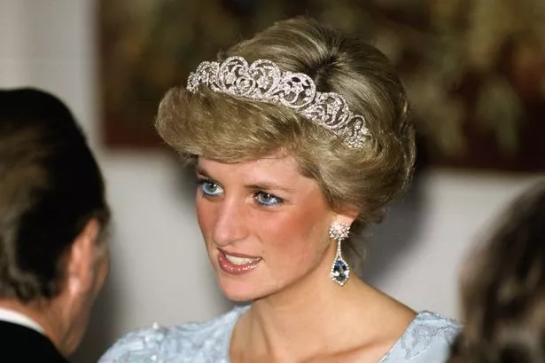 Diana, Princess of Wales attending a banquet in Munich
