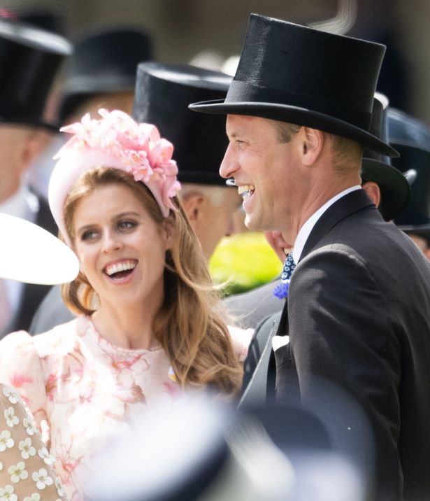 Prince William, Prince of Wales and Princess Beatrice of York attend day two of Royal Ascot 2024 at Ascot Racecourse on June 19, 2024 in Ascot, England. (Photo by Samir Hussein/WireImage)