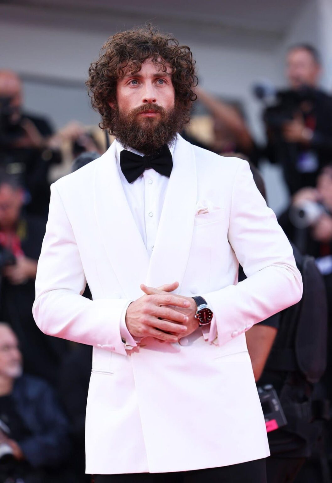 Aaron Taylor-Johnson attends the red carpet premiere for 'Frankenstein' during the 82nd Venice International Film Festival. (August 30, 2025)