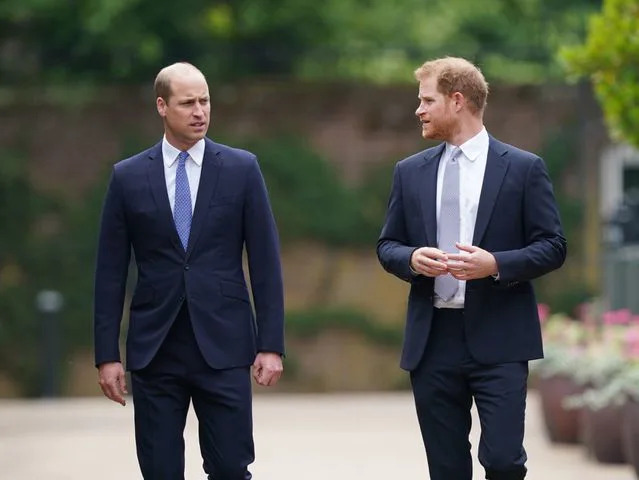 Getty Prince William and Prince Harry on July 1, 2021