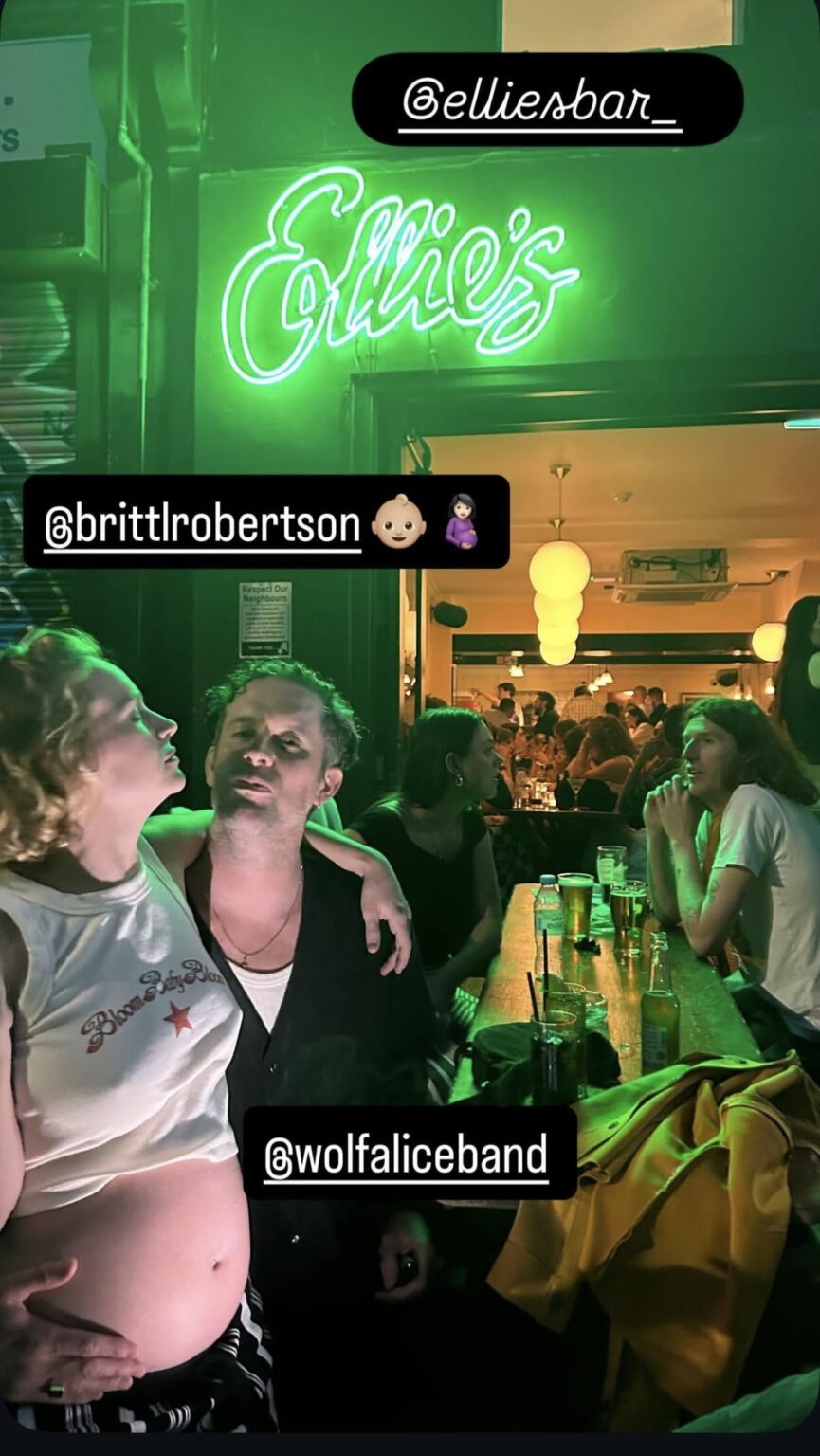 Britt Robertson subtlety announces her pregnancy on Instagram