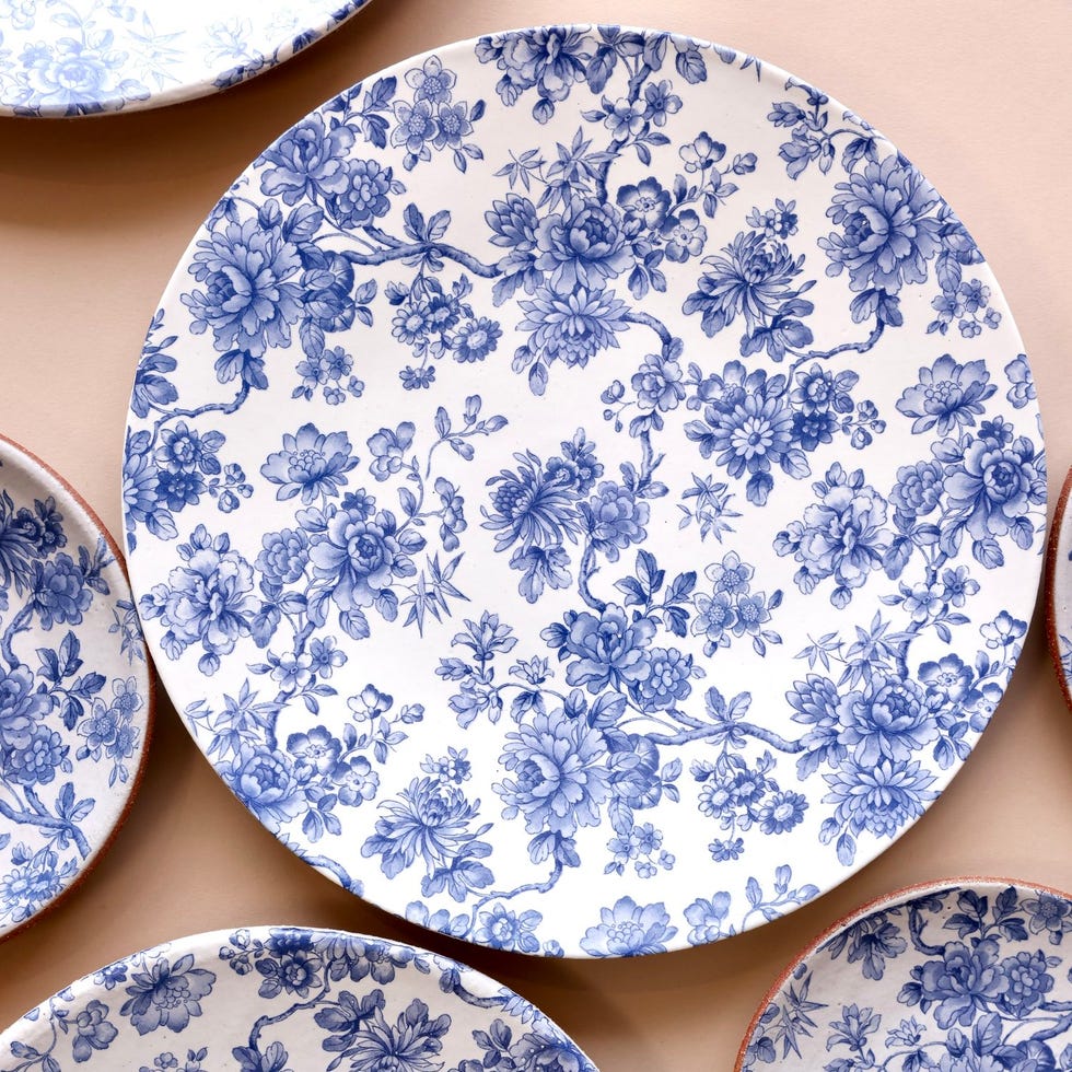 Blue Peony Plate Blue Peony Plate