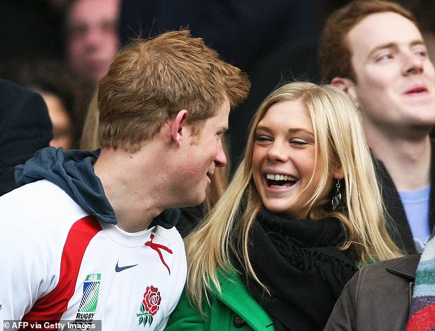 Prince Harry and his girlfriend Chelsy Davy in November 2008. They kept in touch through Facebook using pseudonyms