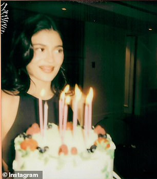 She also shared a video of Kylie holding a birthday cake