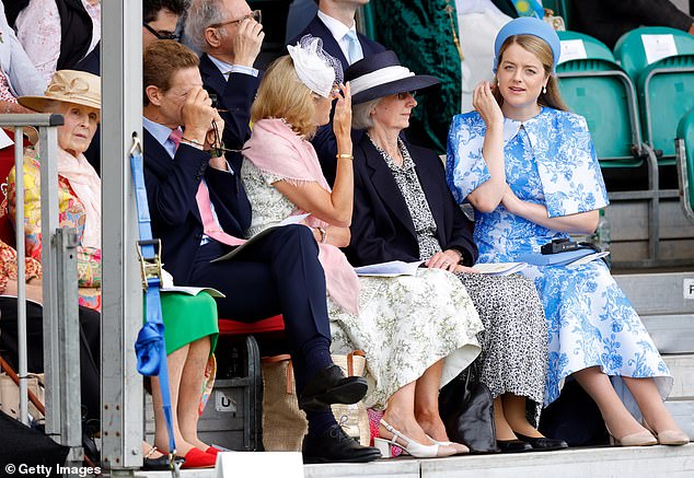 Pictured L-R: Princess Alexandra, James Ogilvy, Julia Ogilvy (C) and Flora Vesterberg (far right)