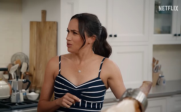As the food-filled trailer comes to an end, Meghan reveals: 'I love these moments of discovery and beauty. So let's be curious together'