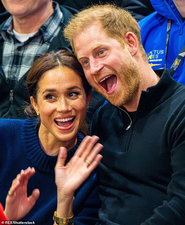 Meghan, pictured with her husband during the Invictus Games earlier this year, revealed her husband doesn't like lobster