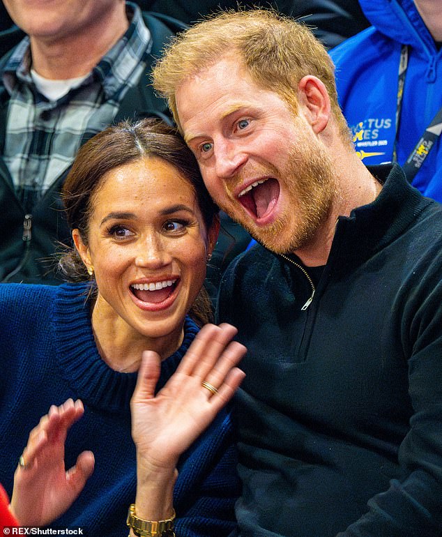 Meghan with her husband during the Invictus Games earlier this year