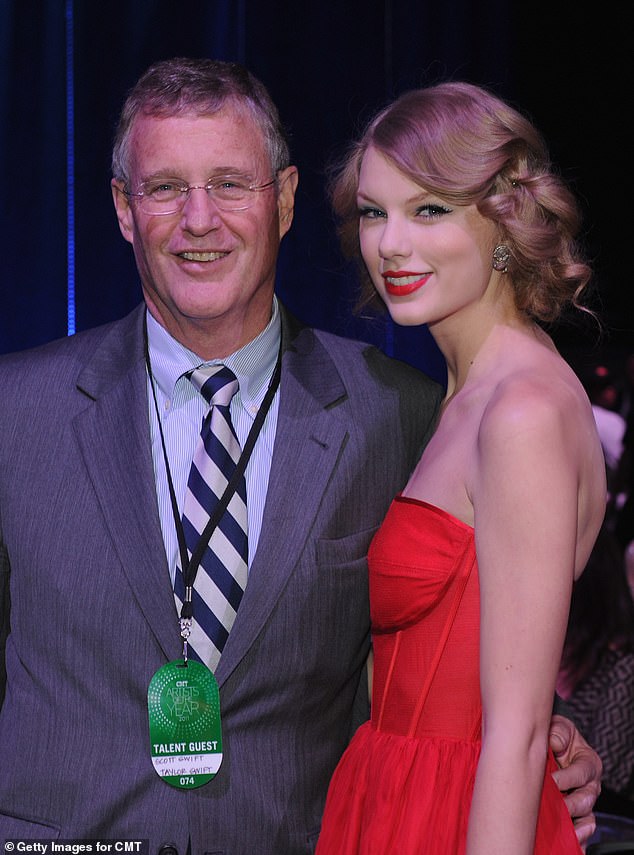 Later, the conversation took a somber turn as Taylor shared a health update on her father Scott after he underwent 'intense' heart surgery; seen together in 2011 in Nashville, Tennessee