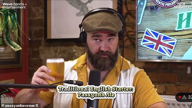 '[Jason was like, "What do I do with my beer?"' the Kansas City Chiefs tight end sa