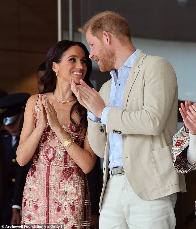 Prince Harry and Meghan Markle's Archewell Foundation has finally passed a major step in the trademark process. Pictured during their tour of Colombia in August last year