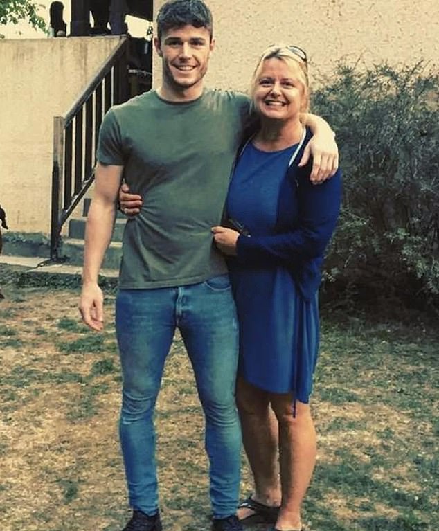 Hollyoaks actor Callum pictured with his mother Dawn who is believed to have been killed in a murder-suicide with her husband