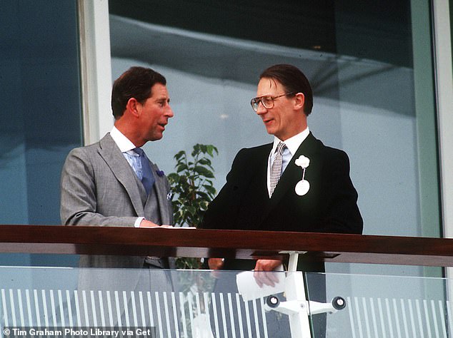 Charles and Robert Fellowes are pictured at the Epsom Derby