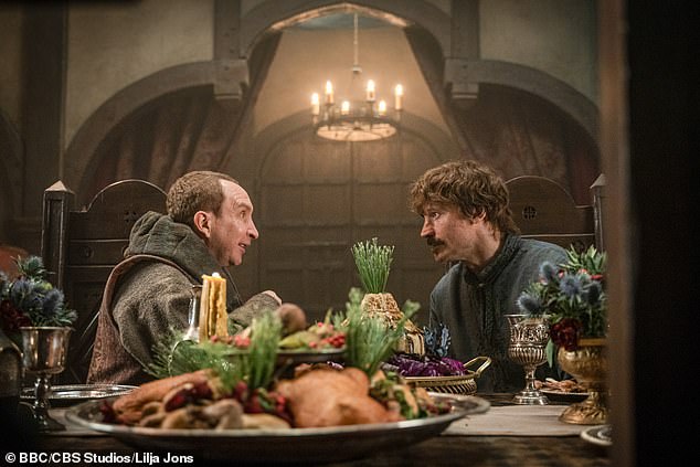 History dictates that it's William who defeats Harry. But look at it another way, and the duke comes out triumphant over the newly crowned monarch (pictured: Eddie Marsan as King Edward and Nikolaj Coster-Waldau as William the Conqueror)