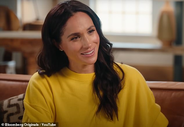 Meghan said she is 'just being herself' before appearing to take a dig at her former life in the royal fold in a recently released, hour-long Bloomberg interview