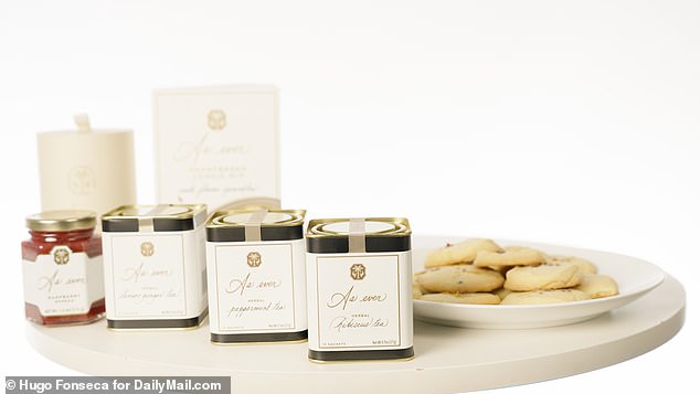 A selection of teas and spreads from Meghan's collection