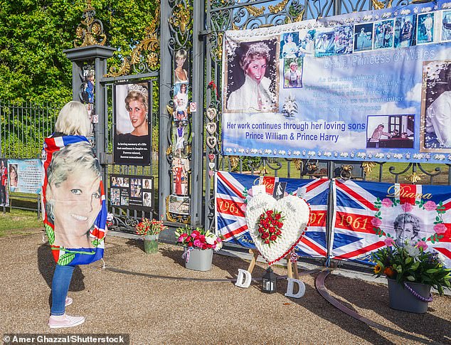 Other tributes included pictures of Diana with her sons as babies and snaps of the princess carrying out the humanitarian work she was adored for