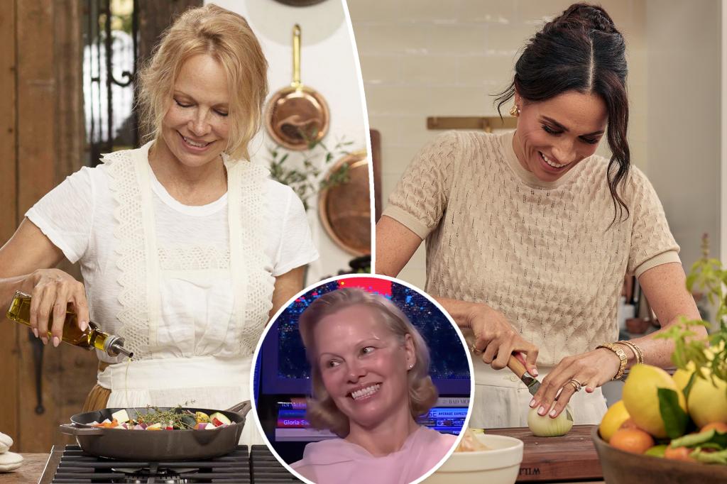 Pamela Anderson reveals if she thinks Meghan Markle copied her cooking show Pamela Anderson reveals if she thinks Meghan Markle copied her cooking show