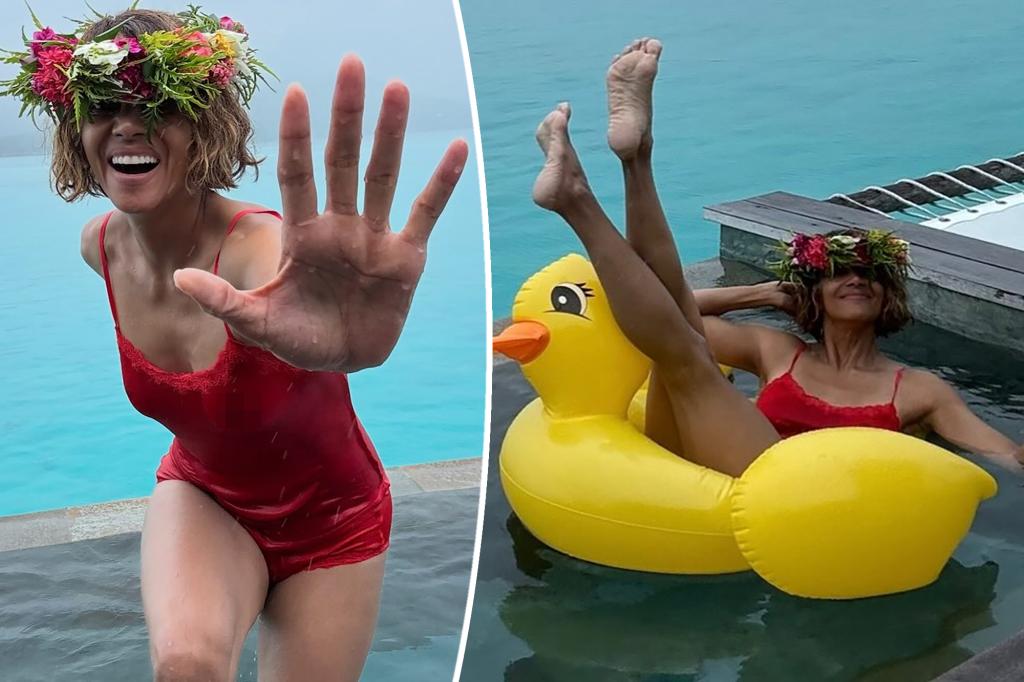 Halle Berry swims in her underwear to celebrate 59th birthday Halle Berry swims in her underwear to celebrate 59th birthday